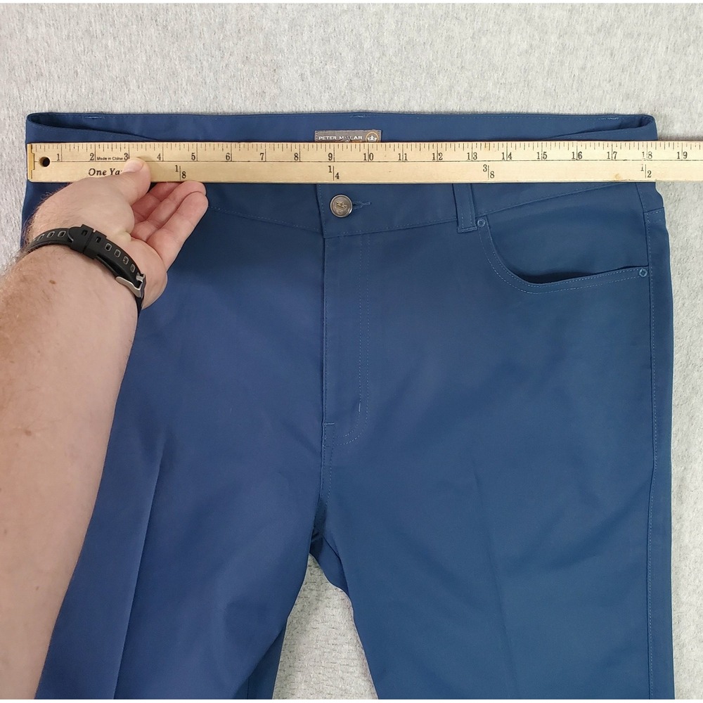 Peter Millar eb66 Performance Pants FITS 36x33 (tag size 36x34) Blue Golf Casual - Picture 8 of 14